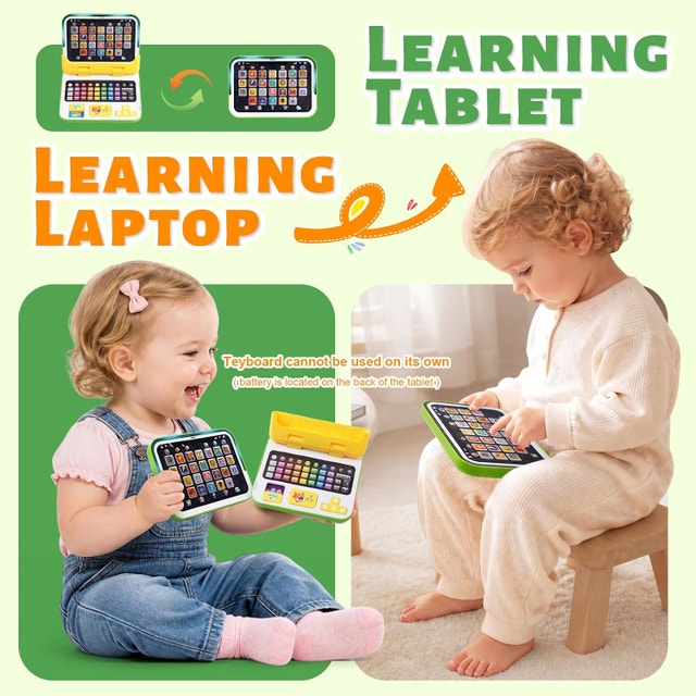 Yasterd Kids Tablet Laptop 2-in-1 Learning Toy for 1-3 - photo 5