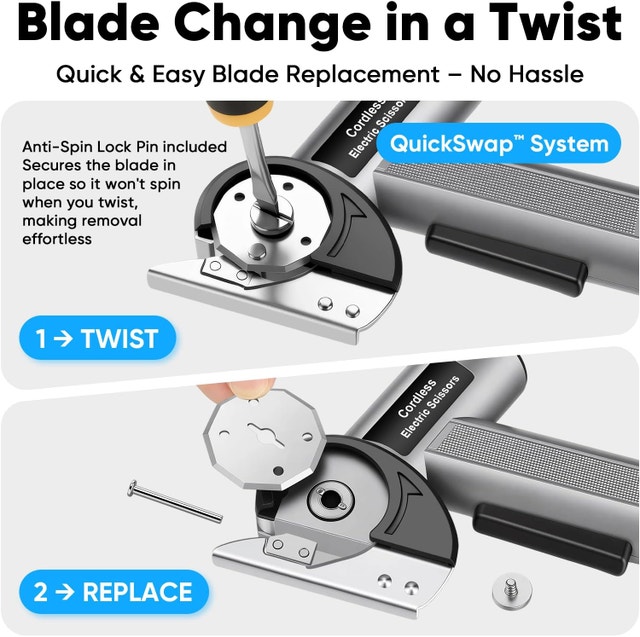5-Speed Cordless Electric Scissors, Box Cutter - photo 5