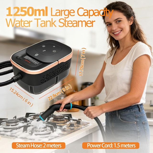 2500W Handheld Steam Cleaner, 6-Speed Portable Steamer - photo 2