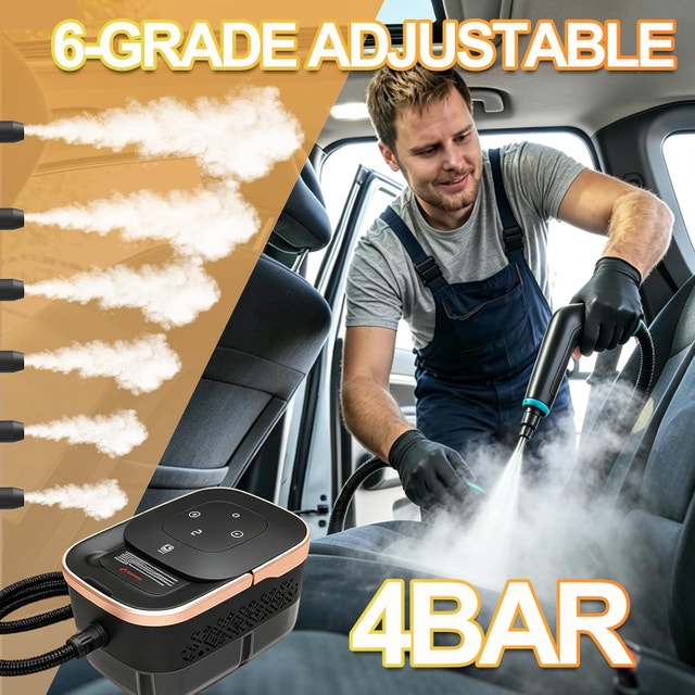2500W Handheld Steam Cleaner, 6-Speed Portable Steamer - photo 3