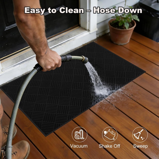 3' x 5' Indoor Outdoor Door Mat, Heavy Duty Commercial - photo 5