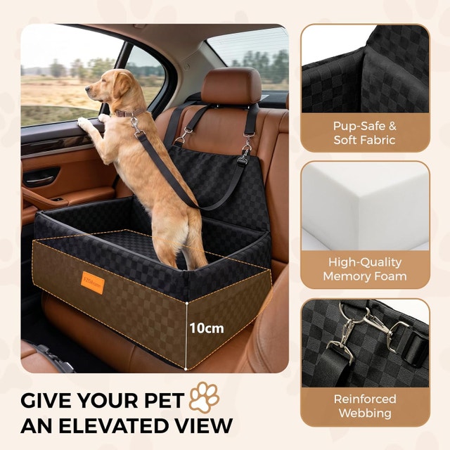 Dog Car Seat for Medium Large Dogs, Pet Booster Car - photo 3