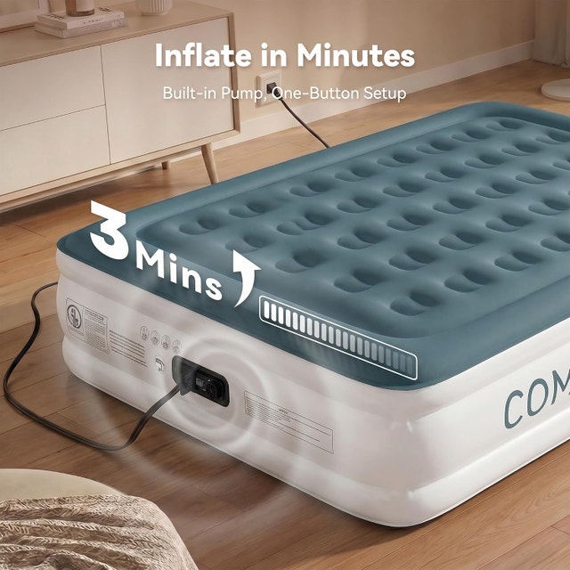 Twin Air Mattress with Built-in Pump, 18" Raised - photo 5