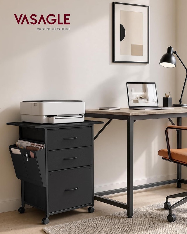 VASAGLE File Cabinet, Wood and Metal Printer Stand - photo 2