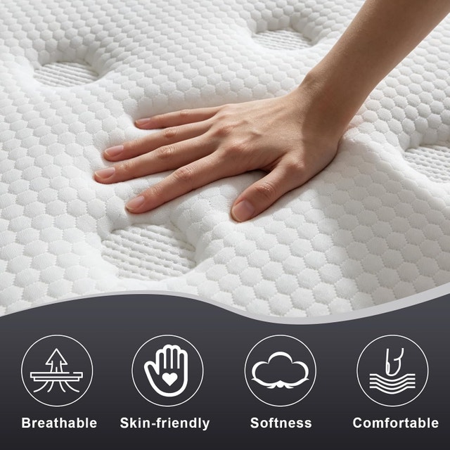 Twin Mattress, 10 Inch Memory Foam Hybrid Mattress Twin - photo 2