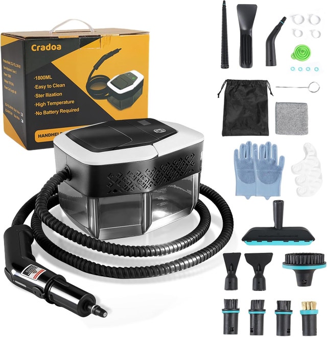 Steam Cleaner Handheld 1800ML 15s Fast Heat 19.6 FT