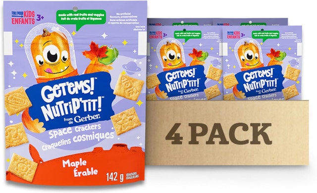 GERBER Get'ems Maple Space Crackers, Made With Real Fruit
