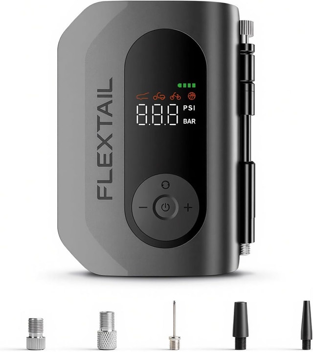 Mini Electric Bike Pump with Digital Gauge & Taillight