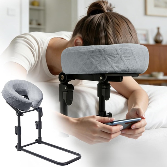 Massage Headrest for Bed with Adjustable Height, Memory