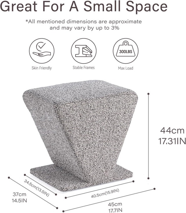 Get Set Style Chenille Ottoman Stool, Upholstered - photo 3
