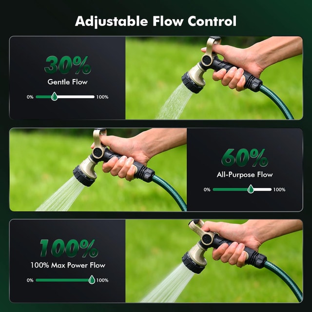 RESTMO Garden Hose Nozzle Heavy Duty, Fireman Style - photo 3