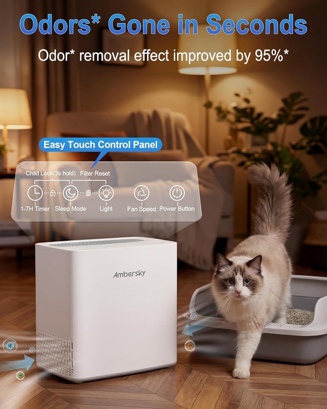 Ambersky Air Purifier for Home, True HEPA Air Cleaner - photo 2