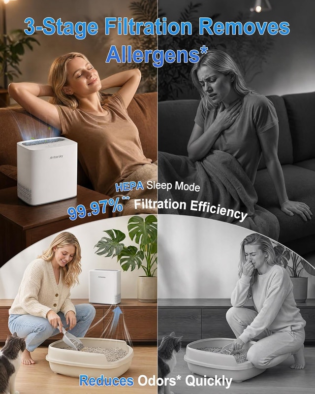 Ambersky Air Purifier for Home, True HEPA Air Cleaner - photo 3