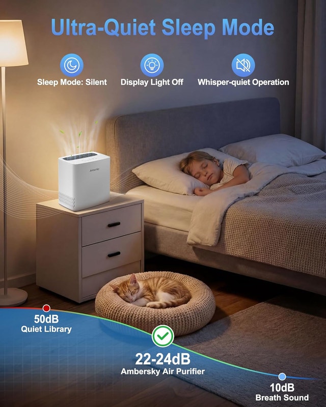 Ambersky Air Purifier for Home, True HEPA Air Cleaner - photo 4