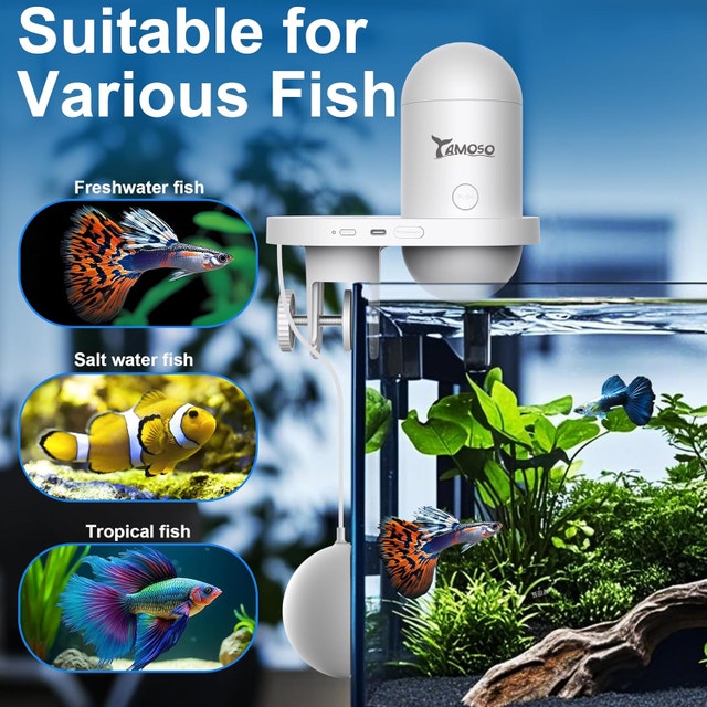WiFi Automatic Fish Feeder with 2.5K Camera, 2.4/5G - photo 4