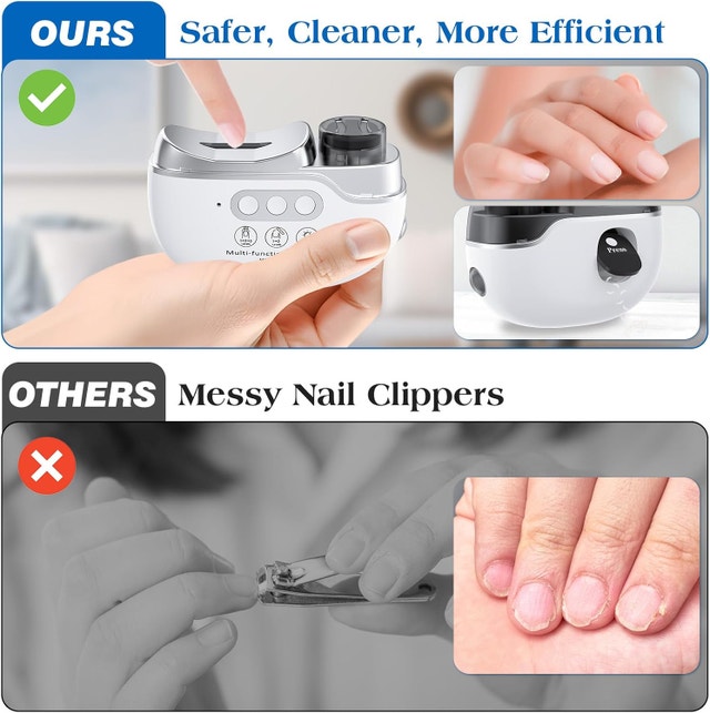 Electric Nail Clipper, 3-in-1 Trimming & Polishing Nail - photo 5