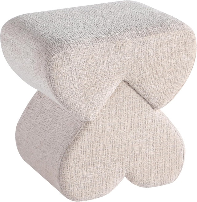 Get Set Style Heart-Shaped Ottoman with Soft Padded