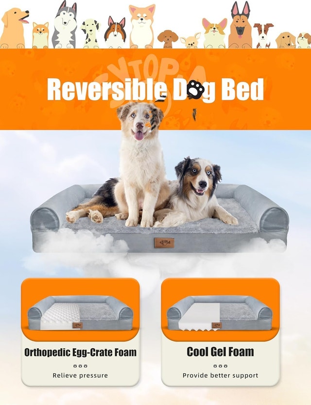 Sytopia Orthopedic Chew Proof Dog Bed for Large Dogs - photo 2