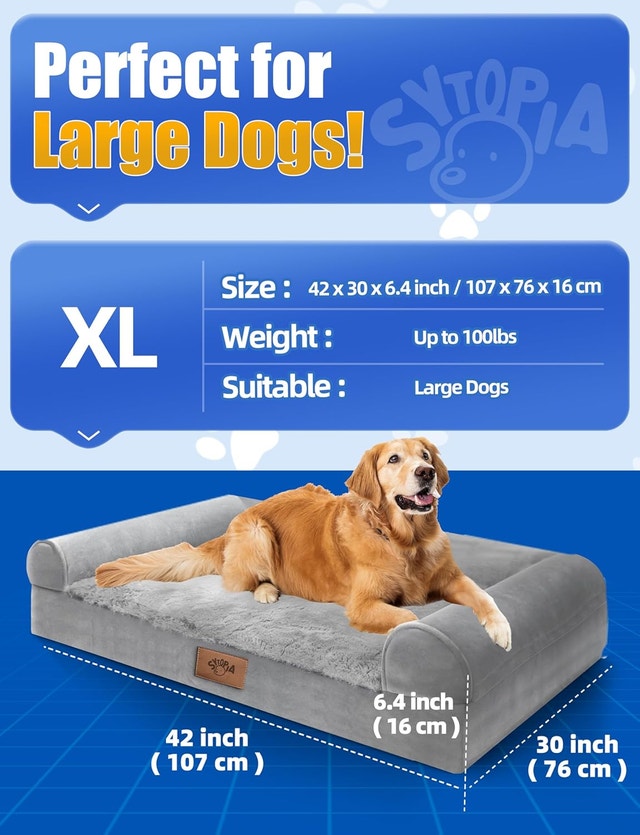 Sytopia Orthopedic Chew Proof Dog Bed for Large Dogs - photo 5