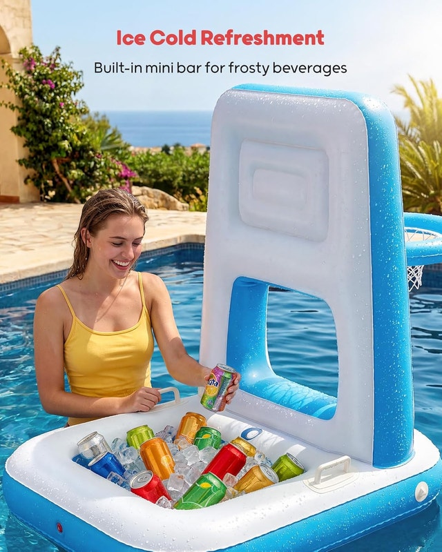 QPAU Pool Basketball Hoop with Built-in Cooler - photo 3