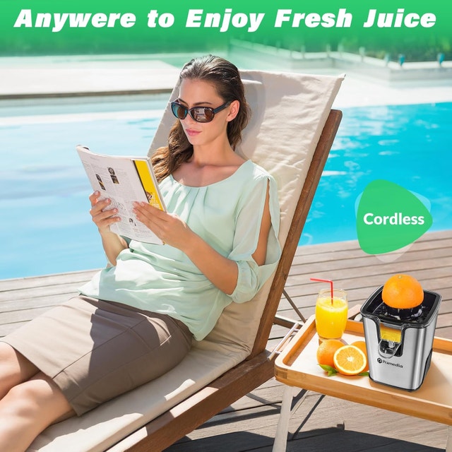 Rechargeable Electric Citrus Juicer, 40W Cordless - photo 2
