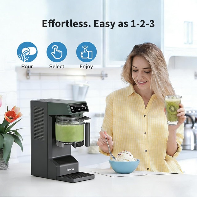 AEOCKY Slushy Machine, Space-Saving Frozen Drink Maker - photo 4