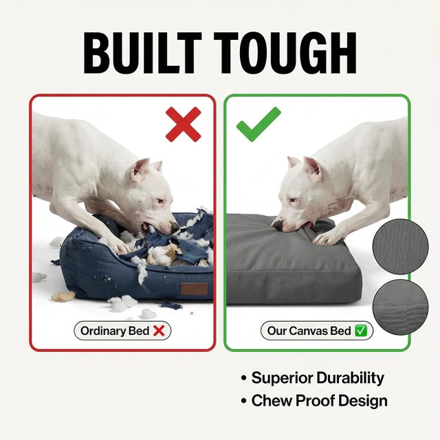 36 Inch Canvas Outdoor Dog Bed for Large Dogs - photo 2