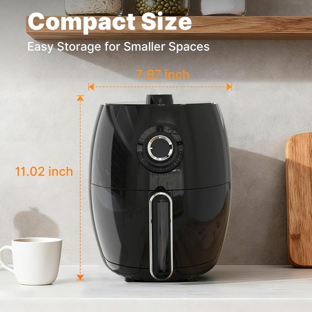 Compact Air Fryer Small, 2.1QT, 4-in-1 Small Mini - photo 2