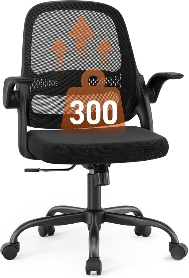 Ergonomic Mesh Office Chair with Flip-Up Arms