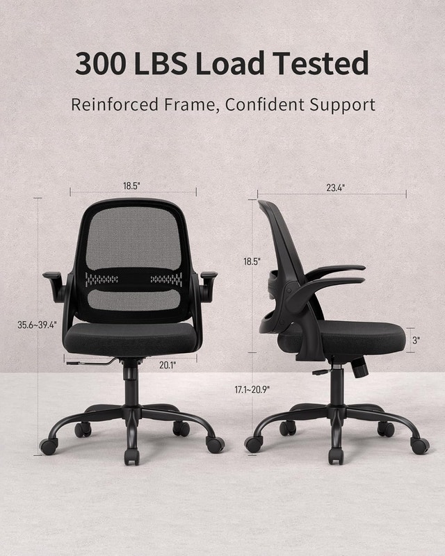 Ergonomic Mesh Office Chair with Flip-Up Arms - photo 3