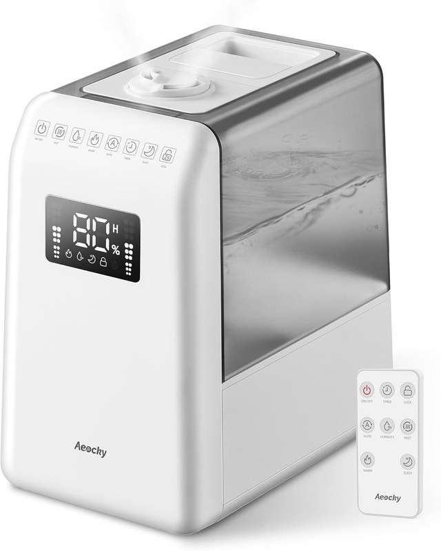 600ml/h Warm and Cool Mist Humidifier for Large Room