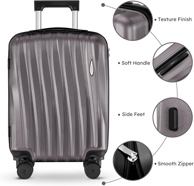 3 Piece Luggage Set (19+23+27) ABS Hardside Suitcase - photo 4