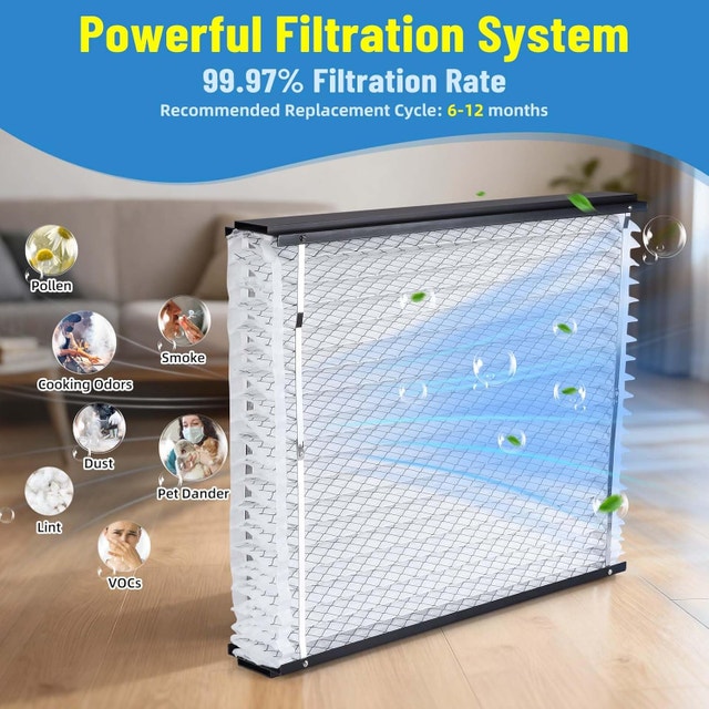 2 Pack 213 Replacement Air Filter, 20x25x4 Inches, MERV 13 - photo 5
