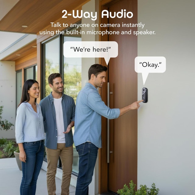 3MP Smart Video Doorbell Camera - photo 3
