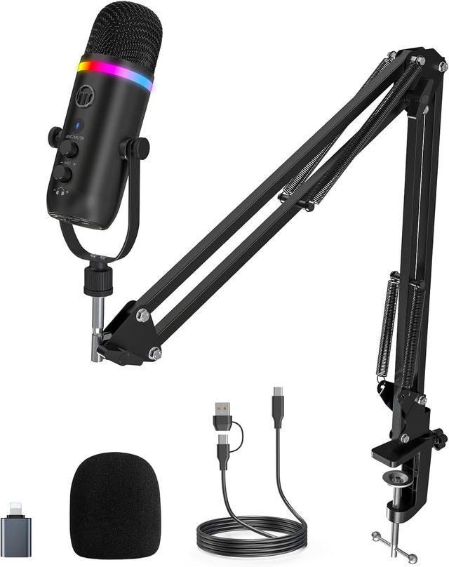 USB Studio Mic with Noise Cancellation