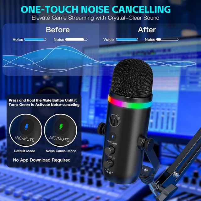 USB Studio Mic with Noise Cancellation - photo 3