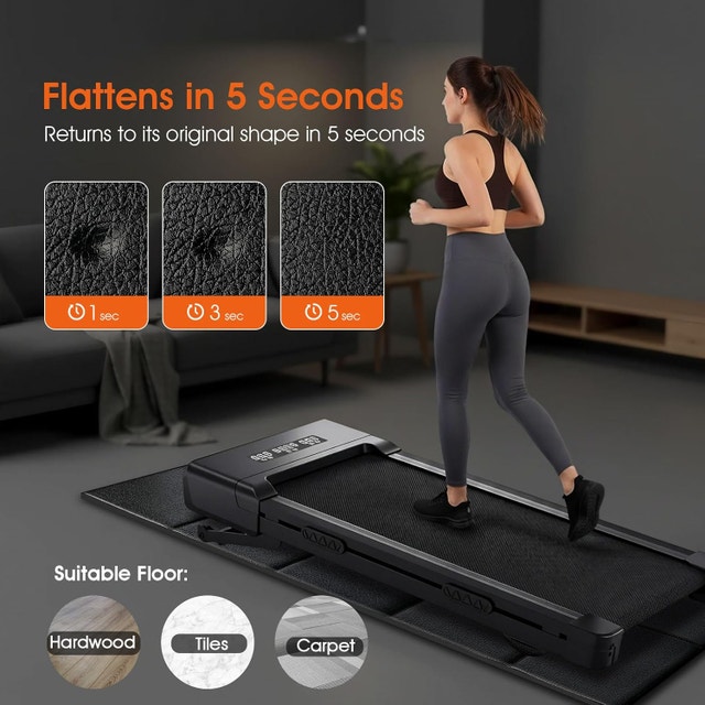 Bike Mat for Treadmill, Walking Pad Mat, 6mm Thick - photo 4