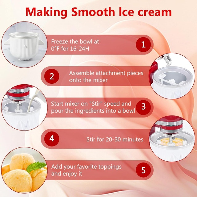 Ice Cream Attachment for Kitchenaid Mixer - photo 4