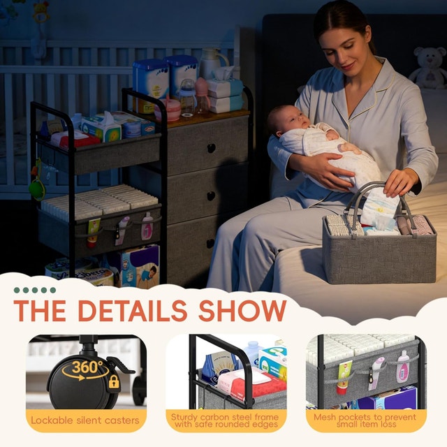 2 In1 Baby Diaper Caddy Organizers and Storage - photo 4