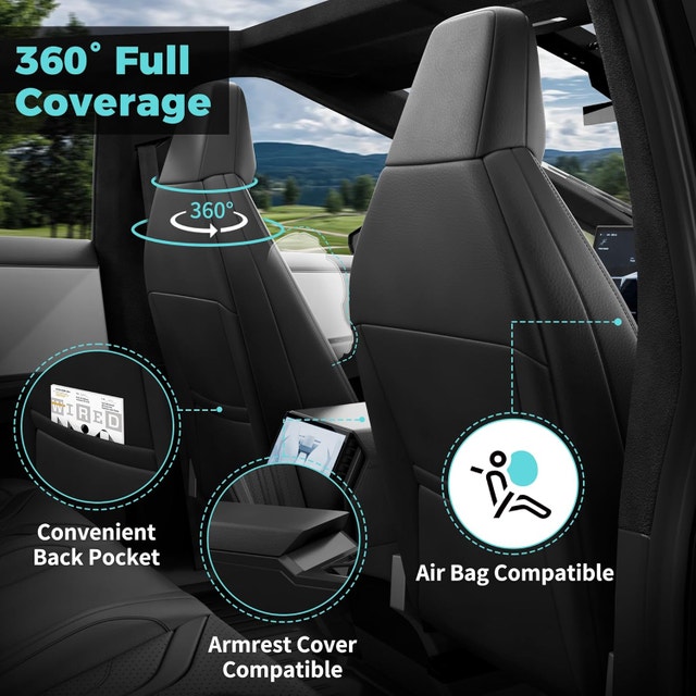 Seat Covers for Tesla Cybertruck 2025 2024 (Over 50% Off) - photo 2