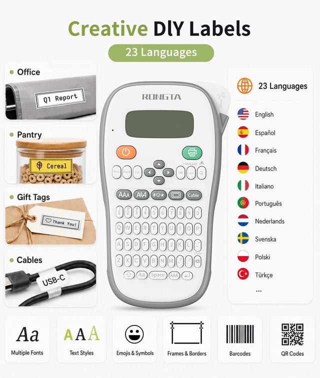 Rongta TH110 Bluetooth Handheld Label Maker Machine - photo 4
