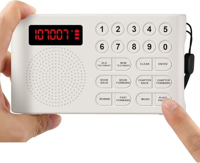 KJV Audio Bible Player for Seniors – Large One-Touch