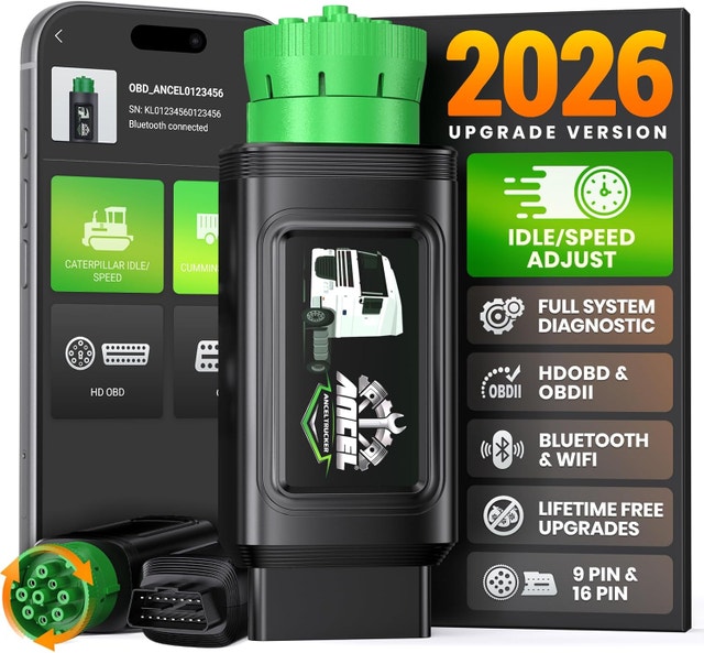 Ancel HD200 Heavy Duty Truck Scanner, Speed Limit and Idle