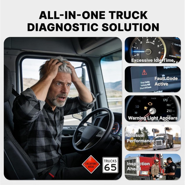 Ancel HD200 Heavy Duty Truck Scanner, Speed Limit and Idle - photo 3