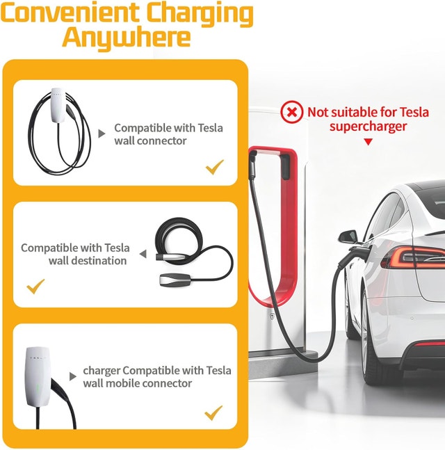 Tesla to J1772 Charging Adapter 48A 250V High Power - photo 3