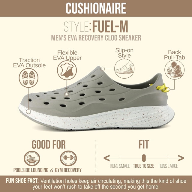 CUSHIONAIRE Fuel EVA Recovery Shoes for Men - photo 4