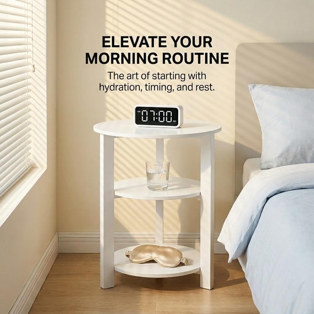 Farmhouse 3-Tier Round Side Table, 17.7 x 21.7 Inch End Table - photo 4
