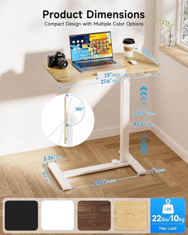 BIZUM Mobile Standing Desk Laptop Desk Pneumatic - photo 2