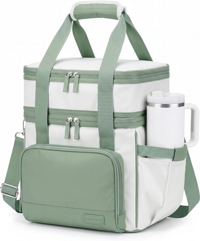 Homespon Double Layer Lunch Bag for Women Men