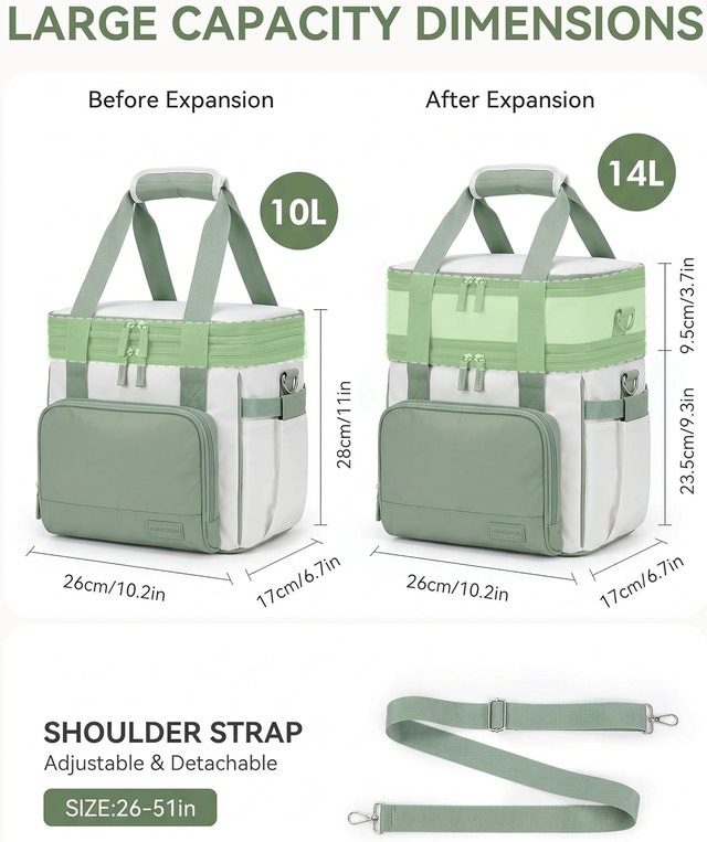 Homespon Double Layer Lunch Bag for Women Men - photo 2